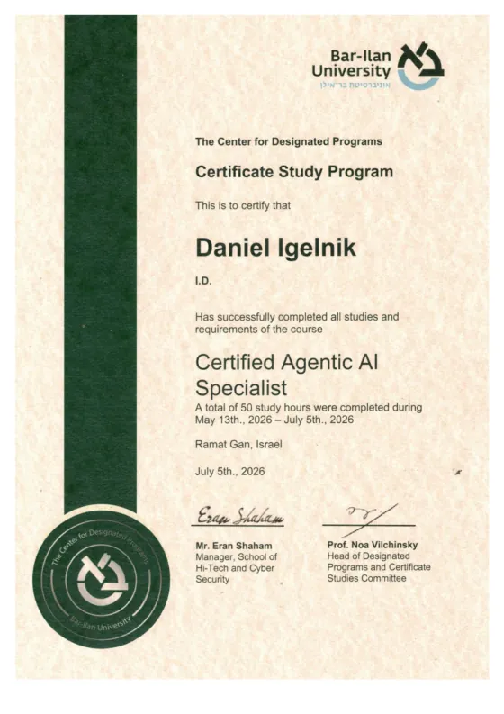 Certified Agentic AI Specialist