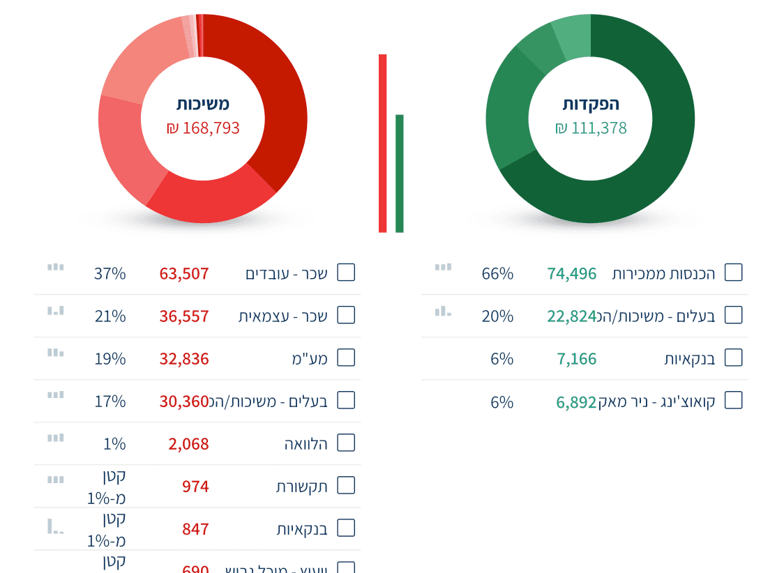 דוגמה לדוח תזרים מזומנים יומי 
